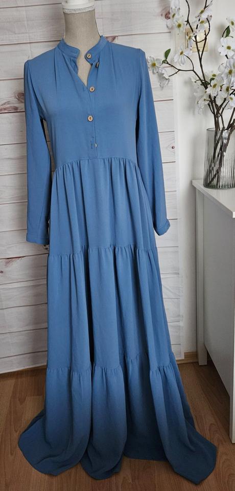 Pekné lahulinké šaty, s