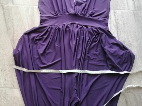 Luxus fialový overal chantall,v40,hodváb.polyester, chantall,40