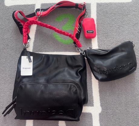 Kabelka desigual bols half logo 2v1 s visačkou, desigual