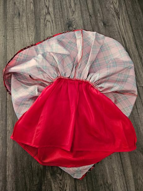 Vianočné kárované šaty s mašličkou h&m 104, h&m,104