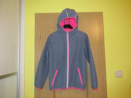 Modrá prechodná bunda v. 146/152, 146