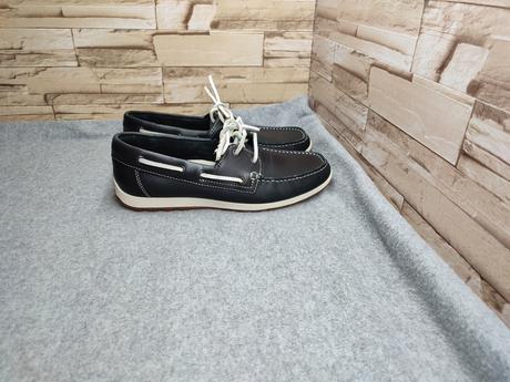 Ecco 40 - celokožené tmavomodré mokasíny, ecco,40