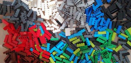 20ks stavebné kocky 1x4,