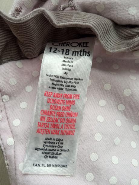 Sivé podšité menčestrové nohavice s trakmi (86), cherokee,86