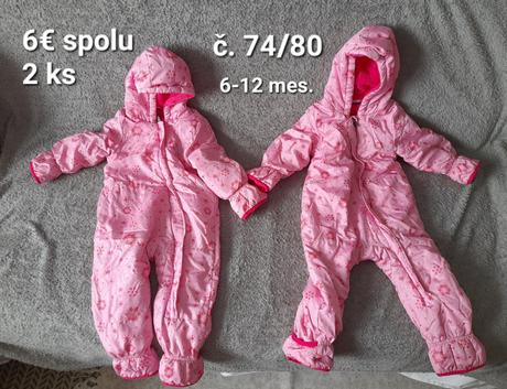 Zimné/prechodné overaly pre dvojičky 74/80, 74