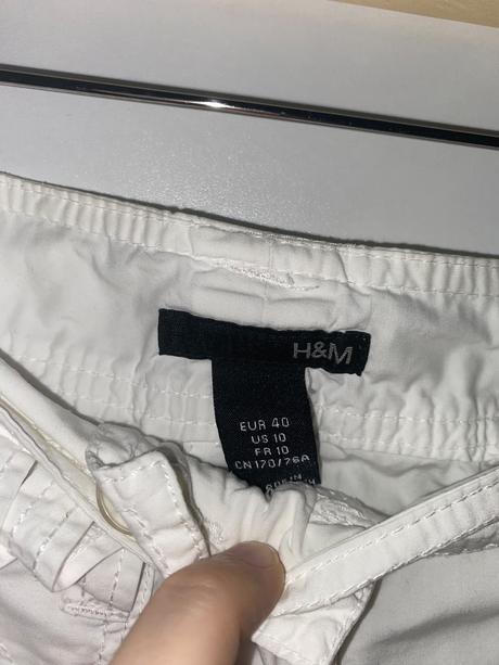 Biele nohavice h&m, h&m,40