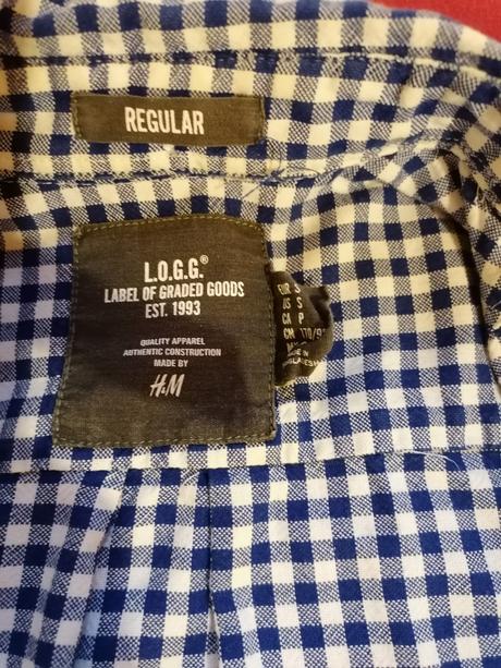 Bilo modré karo pánska kosela, h&m,s