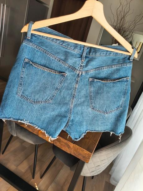 Uniqlo riflové šortky s vysokým pásom m-l, m