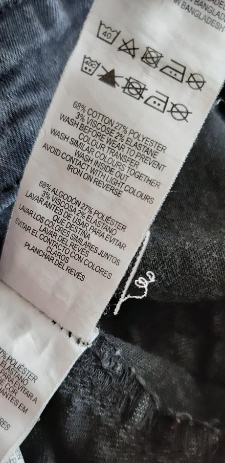 Tenké elastické rifle, denim co,38