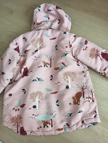 Lindex zimná bunda lesné zvieratká 128, lindex,128