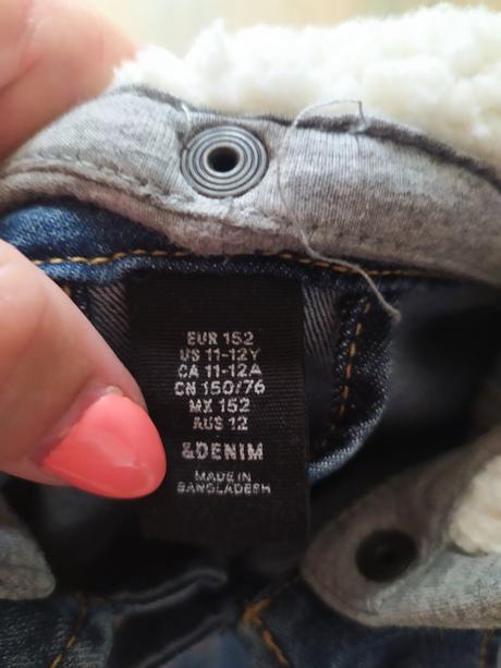 Riflová bunda, h&m,152