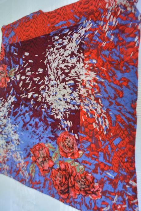 Desigual abstract roses scarf - originál, desigual