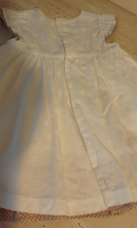 Biele šatočky s potlačou bielych hviezdičiek, mamas & papas,74