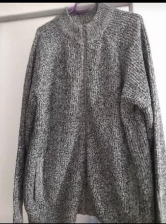 Melirovany cierny sveter, f&f,xxxl