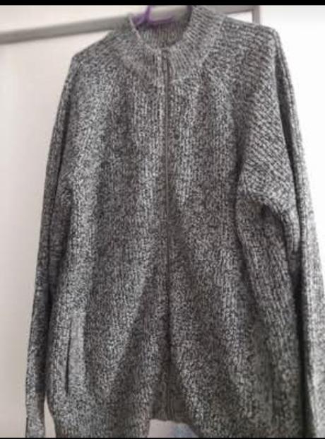 Melirovany cierny sveter, f&f,xxxl