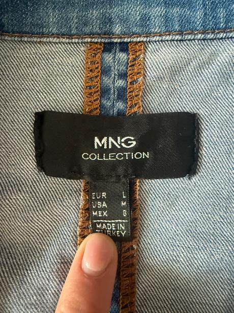 Rifľová bunda zn.mango, mango,l