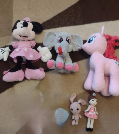 Plyšák - minnie, slon,