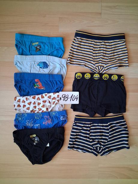Slipky a boxerky v.98-104  9 ks, 98
