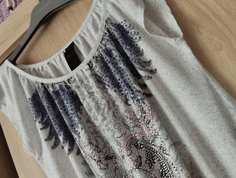 Zarga tričko s farebnými kamienkami, m