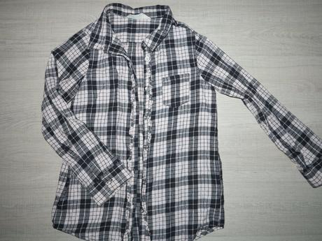 Ružovo-čierno strieborná košielka, h&m,134