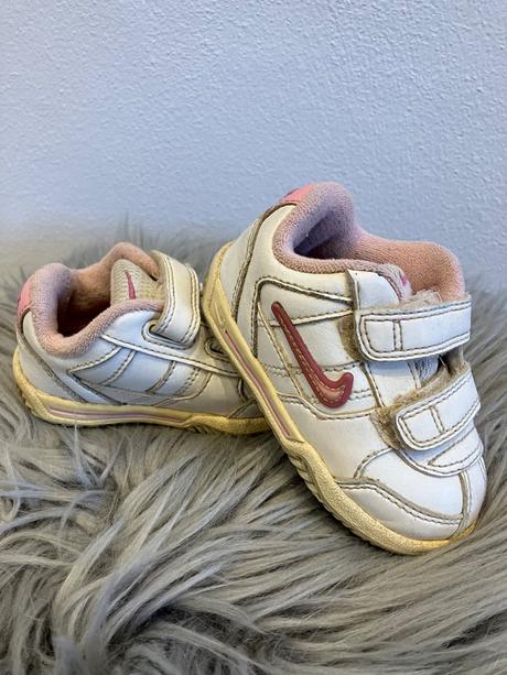 Dievčenské tenisky bielo ružové nike (19), nike,19