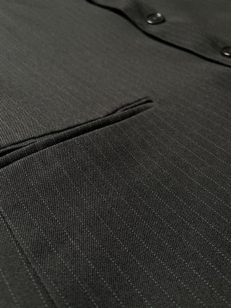 Čierne pánske sako s tenkým prúžkom l (52-54), l