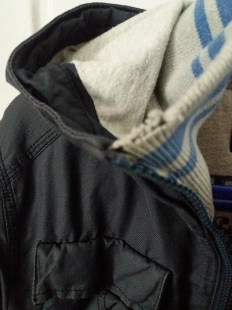 Bunda - vetrovka, pekná modrá, 140