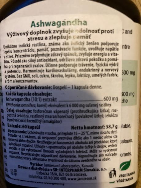 Ashwagandha 60 kapsúl, 