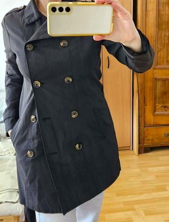 Damsky tenky prechodny kabat, 2 rady gombikov, m, m