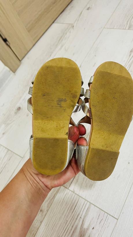 Strieborne sandale 26 h&m, h&m,26