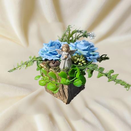 Malá dekorácia na urnový hrobček, s anjelikom, 