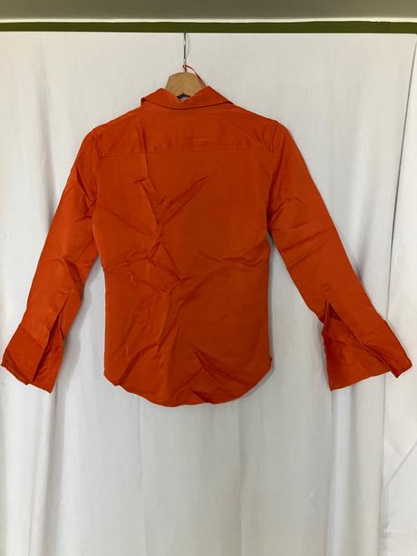 Y2k oranžová lesklá blúzka zara  romcom / carr, zara,xs