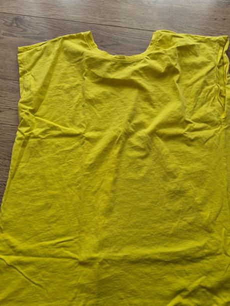 Žlté tričko z prekladanym chrbtom veľ. xl, gate,xl