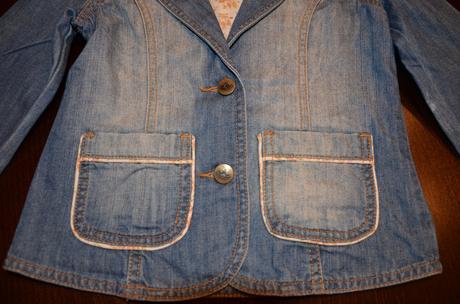 Riflový kabátik -sačko 4-5 r, 110