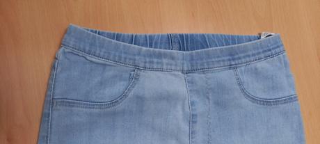 Elastické rifle jeggins, h&m,164