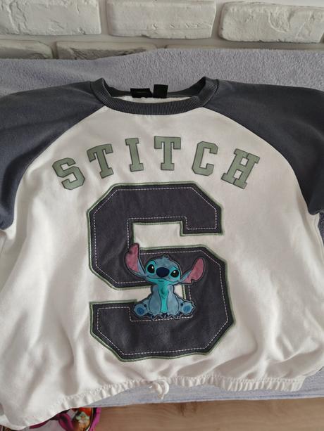 Biela mikina stich 140 -152, bavlna, 