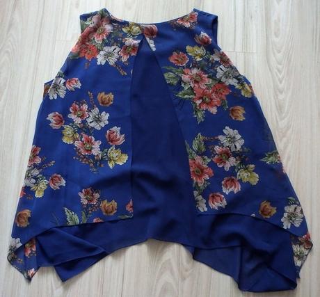 Modrá blúzka na ramienka, v. 2xl, xxl