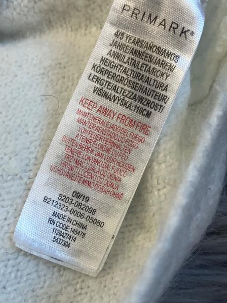 Dievčenská huňatá mikina s jednorožcom (4-5r.), primark,110