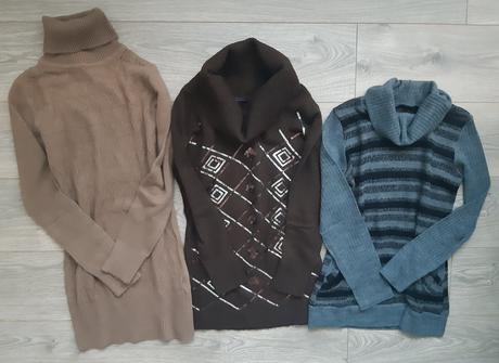 Hnedy sveter s flitrami, m