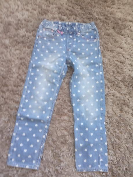 Originálne riflové nohavice so srdiečkami h&m, h&m,116