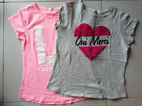 Dievčenské tričká 2 ks, h&m,164