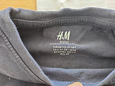 3x basic tričko 98/104, h&m,98