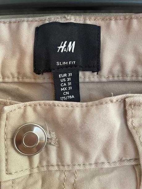 Kremove nohavice h&m, h&m