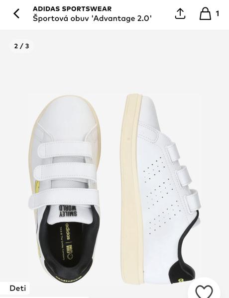Tenisky adidas advange smiley v.35 s visačkou, adidas,35