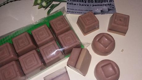 Pralinky do kúpeľa-čoko+káva+pomaranč,