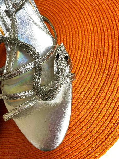 Strieborné sandálky, 40