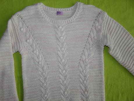 Pulóver - bledoružový melír, f&f,164