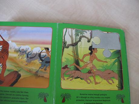 Leporelo s puzzle kniha džungle, 