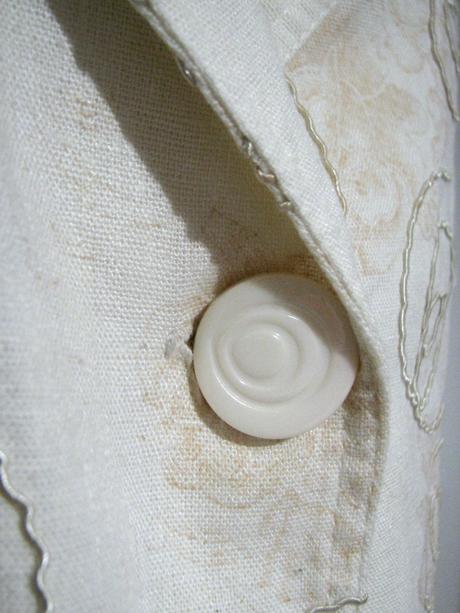 Krémové letné sako, 52