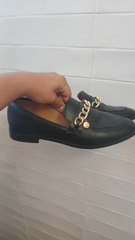 Čierne mokasíny - zlacnené, 38